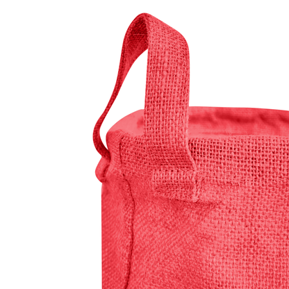 Wholesale Coloured Jute Burlap Laundry Storage Basket  (Set of 4)
