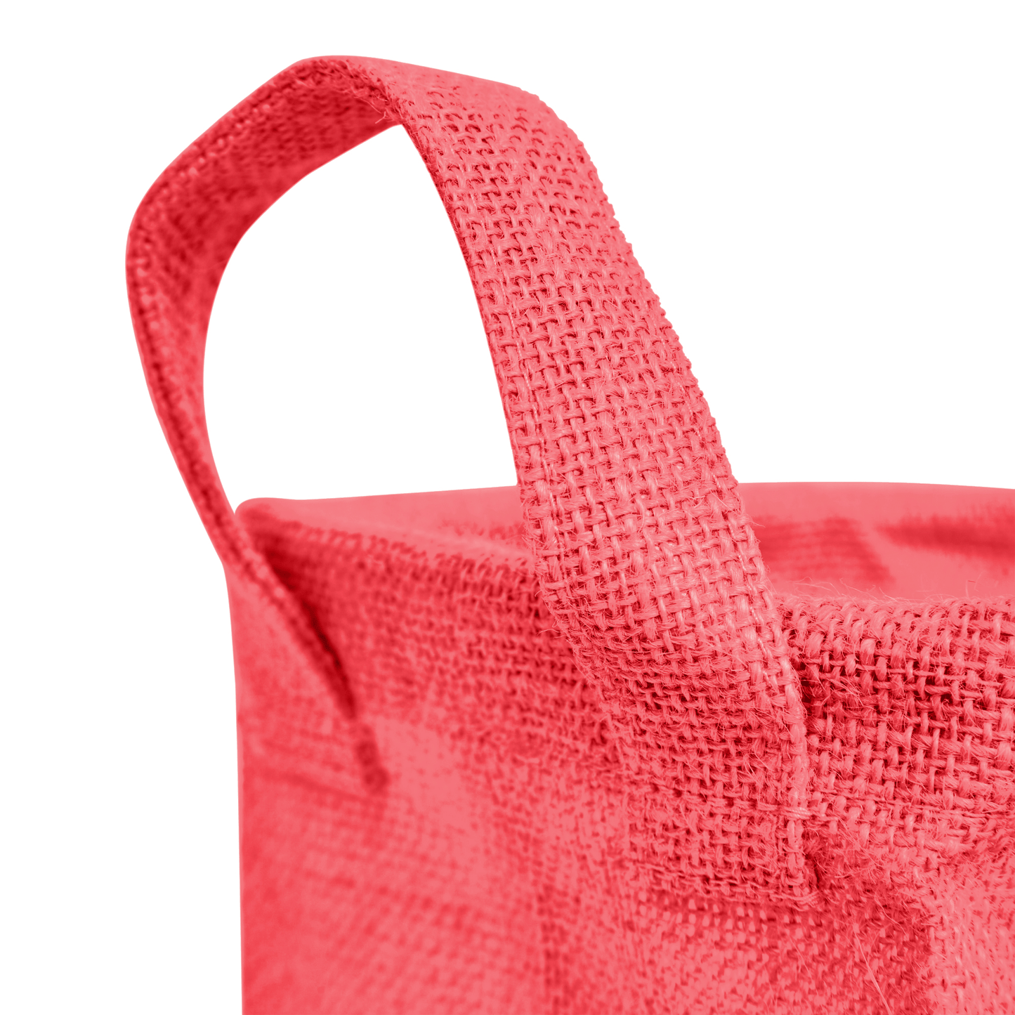 Wholesale Coloured Burlap  Reusable Jute Storage Basket  (Packs of 4)