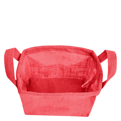 Wholesale Coloured Burlap Reusable Jute Laundry Basket  (Packs of 4)