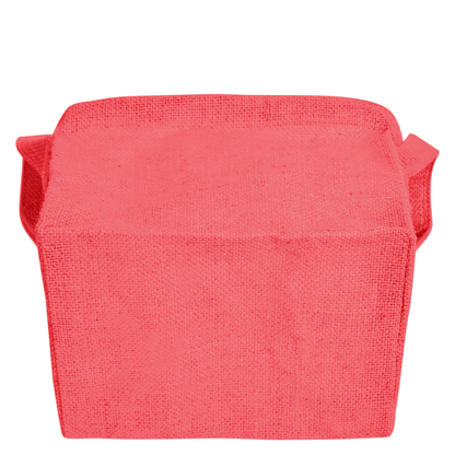 Wholesale Coloured Burlap Reusable Jute Laundry Basket  (Packs of 4)