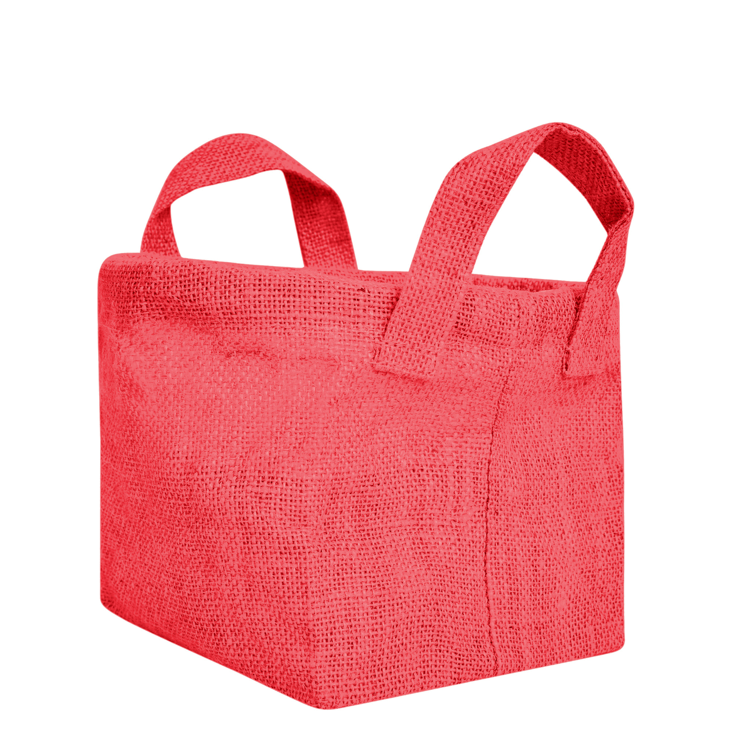 Wholesale Coloured Rectangular Burlap Jute Storage Basket (Packs of 4)