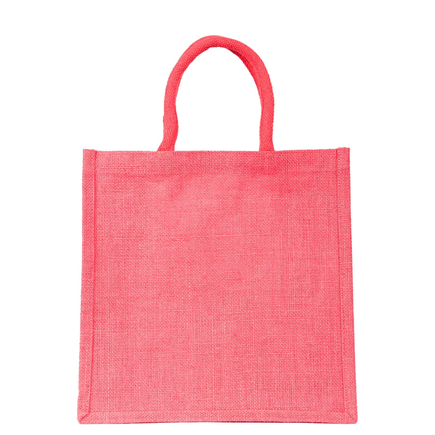 Wholesale Jute Promotional Shopping Bags – Red, Pink, Green & Orange for Gifts, Promotions & More (Packs of 4)