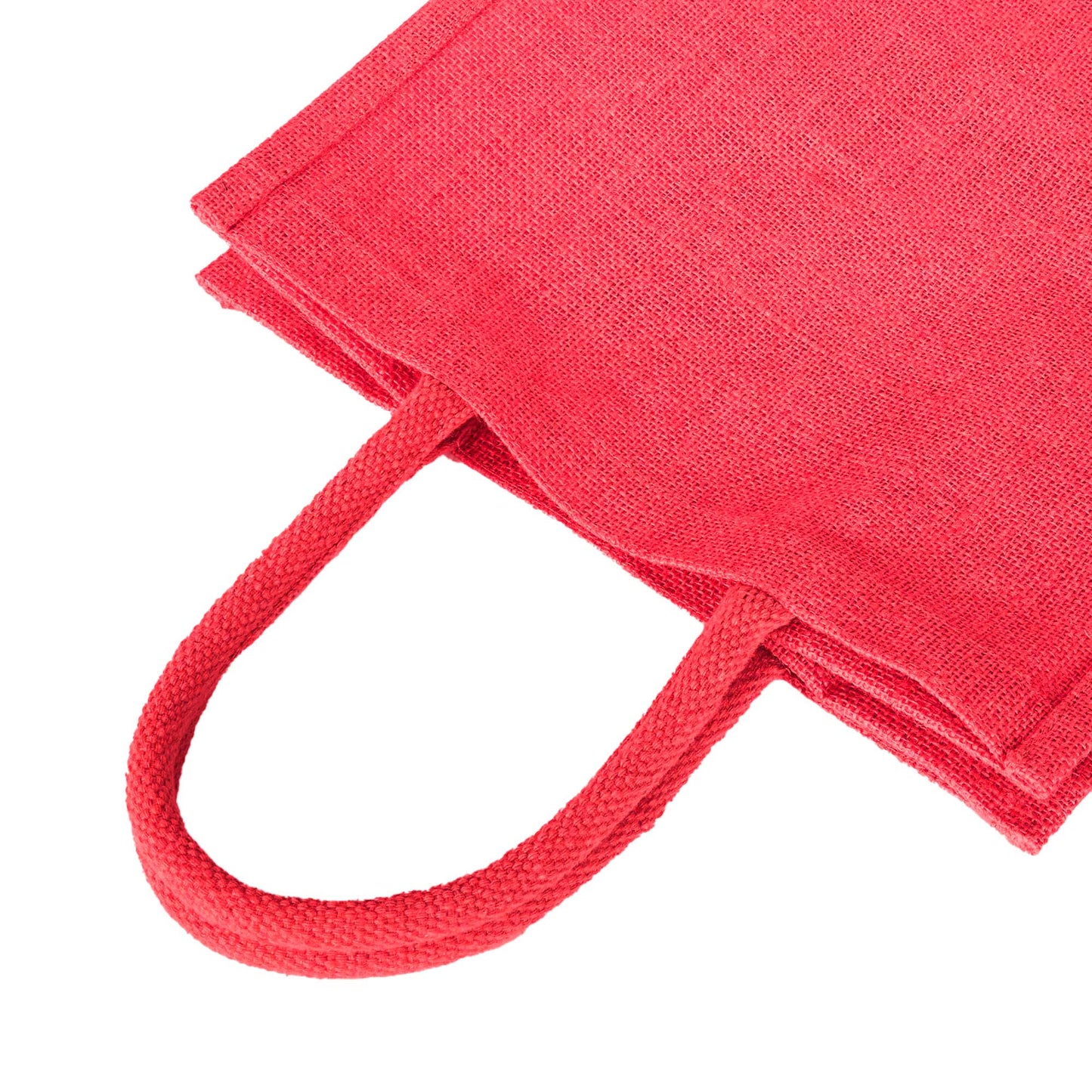 Wholesale Jute Promotional Shopping Bags – Red, Pink, Green & Orange for Gifts, Promotions & More (Packs of 4)