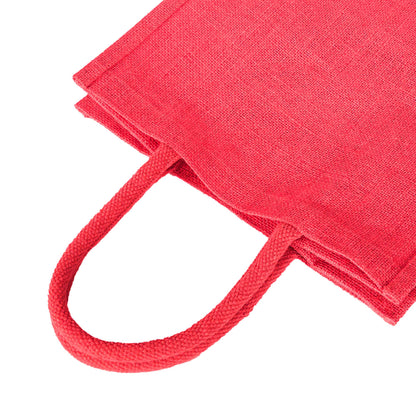 Wholesale Jute Promotional Shopping Bags – Red, Pink, Green & Orange for Gifts, Promotions & More (Packs of 4)