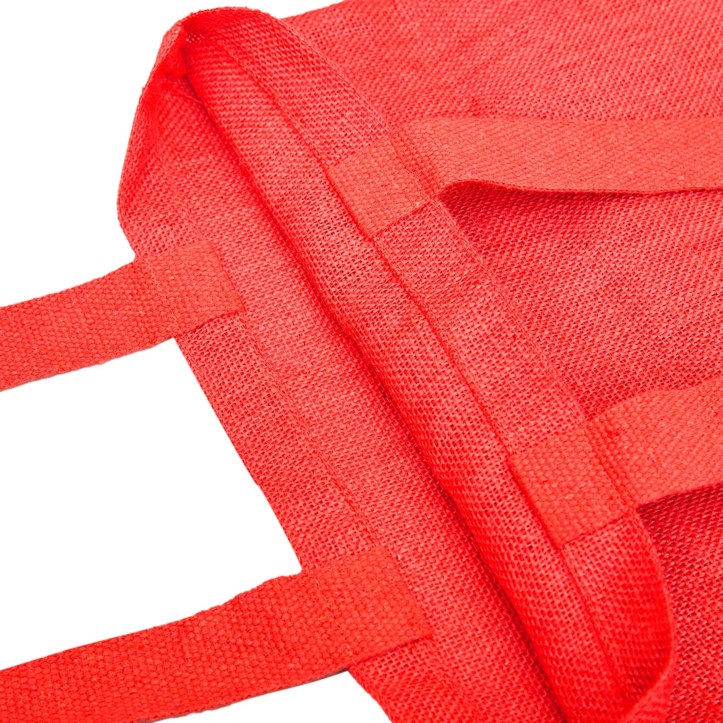 Wholesale Colorful Jute Tote Bags  – Red, Pink, Green & Orange – Reusable for Gifts, Beach, Weddings & Shopping (Set of 4)