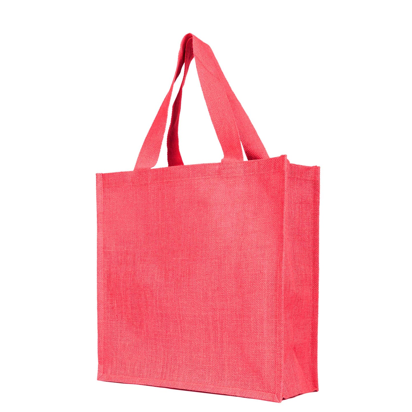 Reusable Natural Jute Bags for Wholesale – Shopping, Gifting, Wedding & Daily Use – Deep Red, Pink, Green & Orange (Set of 4)