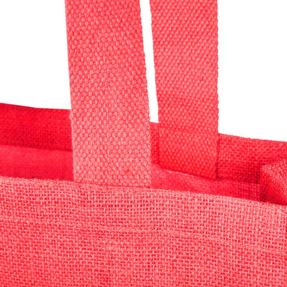 Reusable Natural Jute Bags for Wholesale – Shopping, Gifting, Wedding & Daily Use – Deep Red, Pink, Green & Orange (Set of 4)