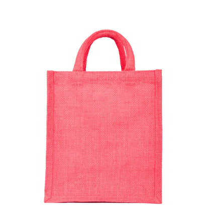 Colorful Jute Tote Bags – Wholesale Reusable Burlap Gift Bags for Shopping & Weddings (Set of 4)