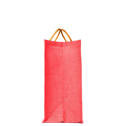 Jute Tote Bags for Wholesale – Reusable Burlap Bags with Cane Handles for Shopping & Beach (Set of 4)