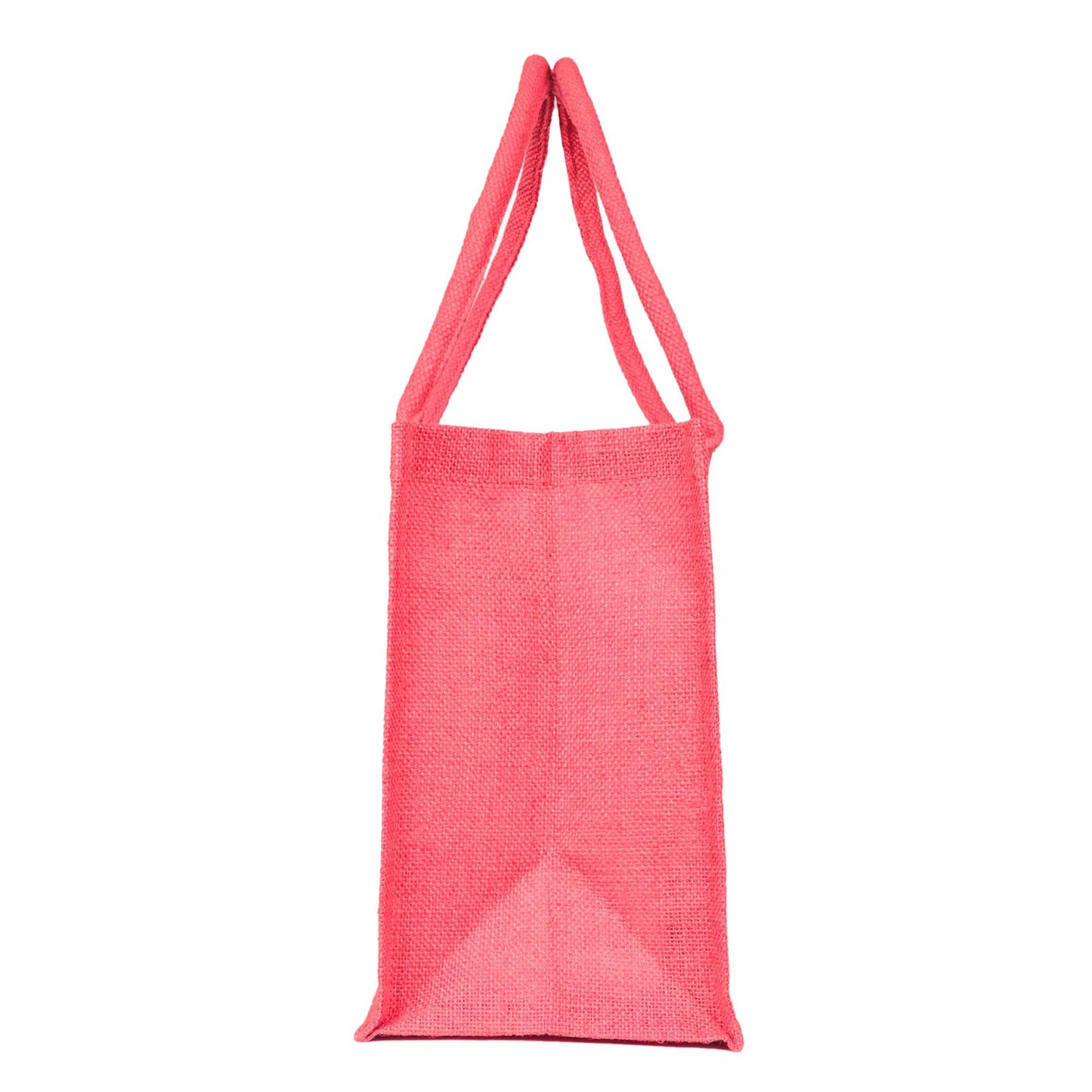 Jute Wholesale Tote Bags – Ideal for Christmas Gifts, Weddings & Shopping – Deep Red, Pink, Green & Orange (Set of 4)