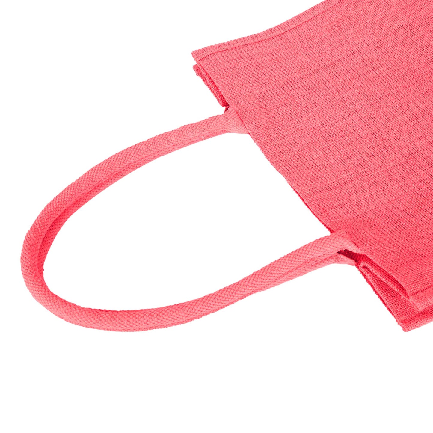 Jute Tote Bags for Wholesale – Shopping, Gifting, Weddings, Travel & Promotional Use – Deep Red, Pink, Green & Orange (Set of 4)