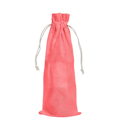 Wholesale Cotton Wine Bottle Gift Bags –Drawstring Pouches Gifting, Parties, Weddings, Christmas, New Year & Holidays (6 Pack)