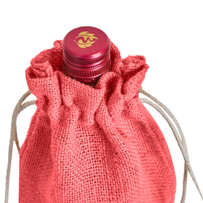 Wholesale Coloured Jute Wine Bottle Gift Pouches – Drawstring Burlap Bags for Gifting & Events (Set of 7)