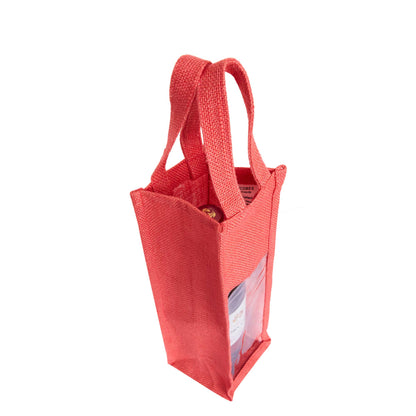Reusable Jute Wine Gift Bags – Coloured Bottle Bags for Celebrations & Events, Wholesale (Pack of 6)