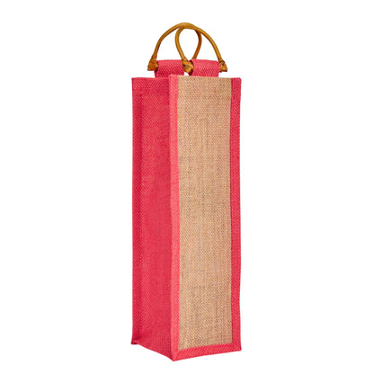 Wholesale Jute Wine Gift Bags with Cane Handles – New Year, Weddings, Birthdays, Parties, Christmas & Special Occasion (Packs of 6)
