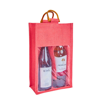Wholesale Reusable 2-Bottle Colored Wine Tote Bags – Weddings, Birthdays, Christmas, & Special Occasions (Packs of 6)