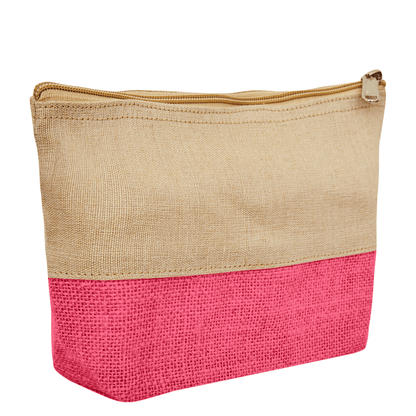 High Quality Stylish  Canvas Jute Cosmetic Pouches Pack of 6 for Women Wholesale Supply