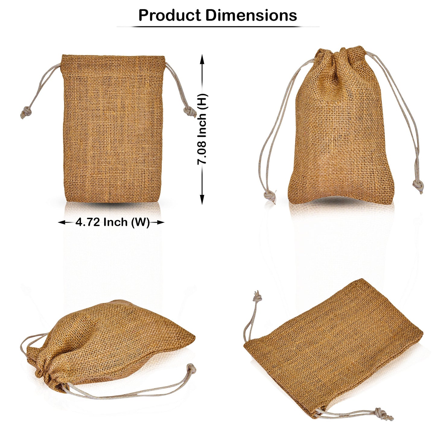 Wholesale Jute Drawstring Gift Bags & Eco Friendly Burlap (Packs of 12)