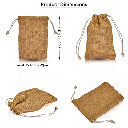 Wholesale Jute Drawstring Gift Bags & Eco Friendly Burlap (Packs of 12)