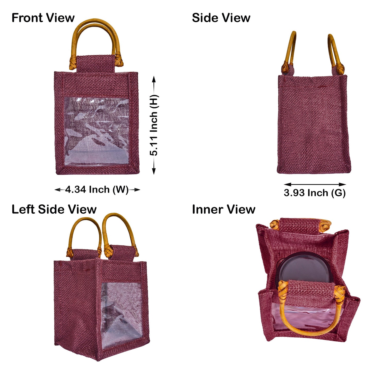 Wholesale Coloured Burlap Gift Bags for Holiday Gifts (Packs of 7)
