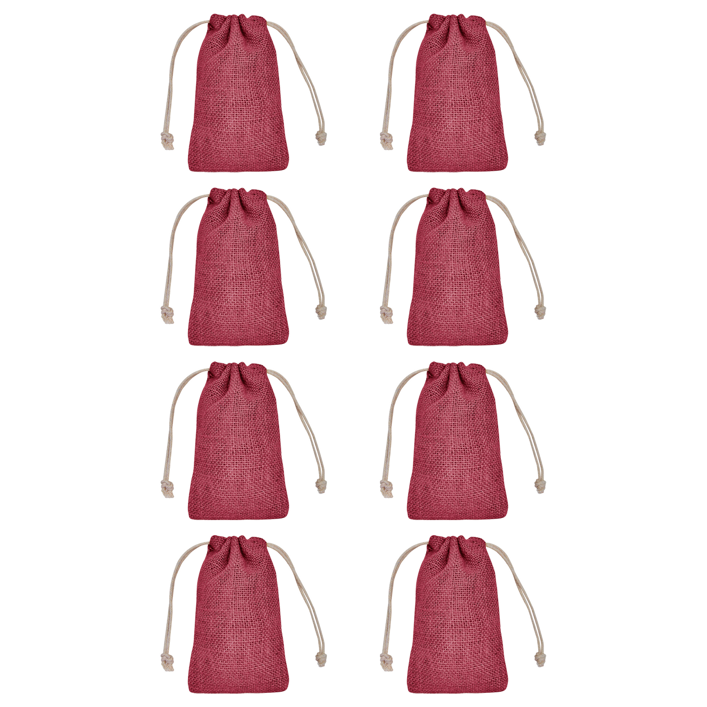 Wholesale Coloured Jute Drawstring Gift Bags for Weddings, Events (8 PCS)