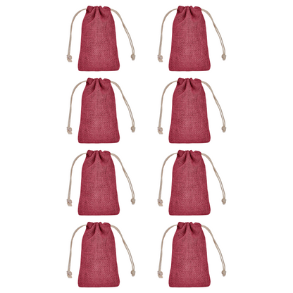Wholesale Coloured Jute Drawstring Gift Bags for Weddings, Events (8 PCS)
