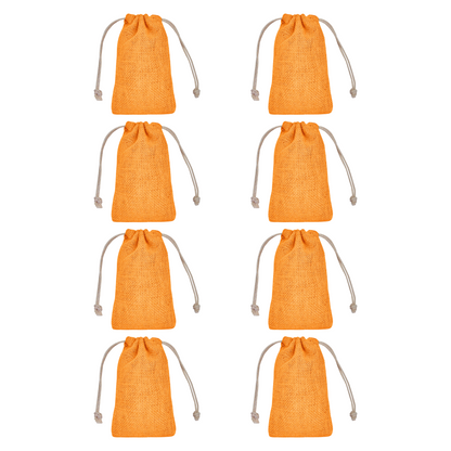 Wholesale Coloured Jute Drawstring Gift Bags for Weddings, Events (8 PCS)