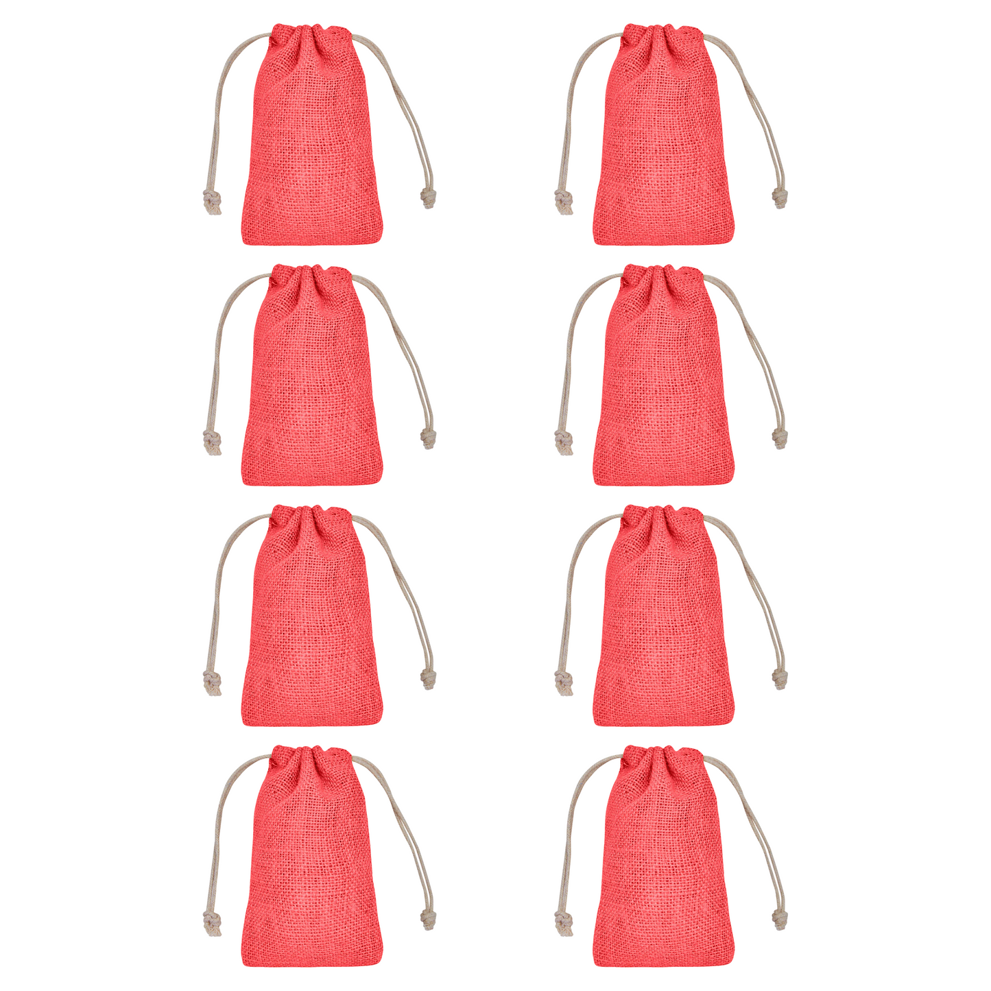 Wholesale Coloured Jute Drawstring Gift Bags for Weddings, Events (8 PCS)