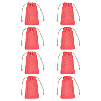 Wholesale Coloured Jute Drawstring Gift Bags for Weddings, Events (8 PCS)