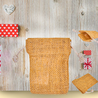 Wholesale Burlap Drawstring Jute Gift Bags for Weddings & Events