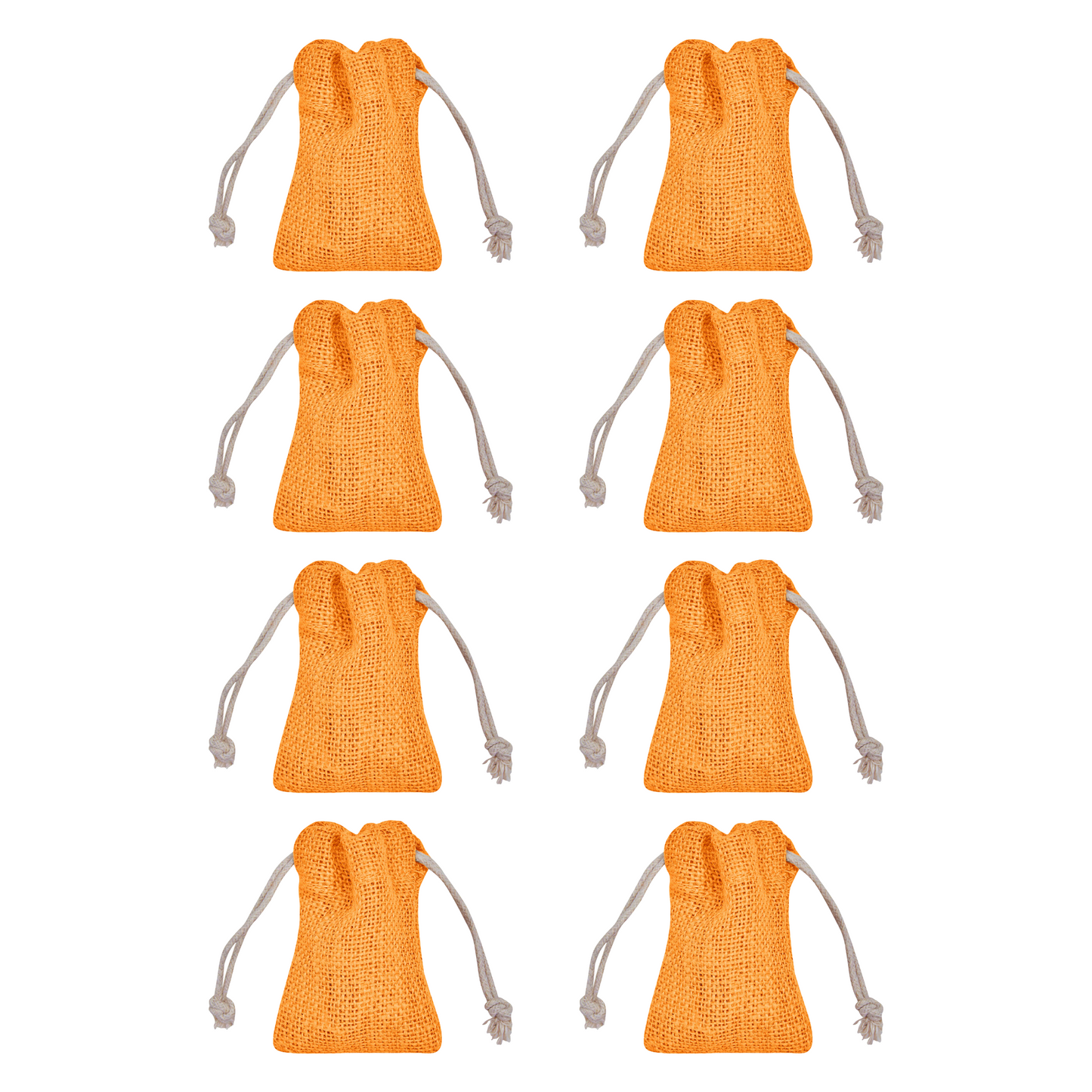 Wholesale Coloured Burlap Drawstring Jute Gift Bags for Party  (8 PCS)