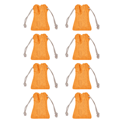 Wholesale Coloured Burlap Drawstring Jute Gift Bags for Party  (8 PCS)