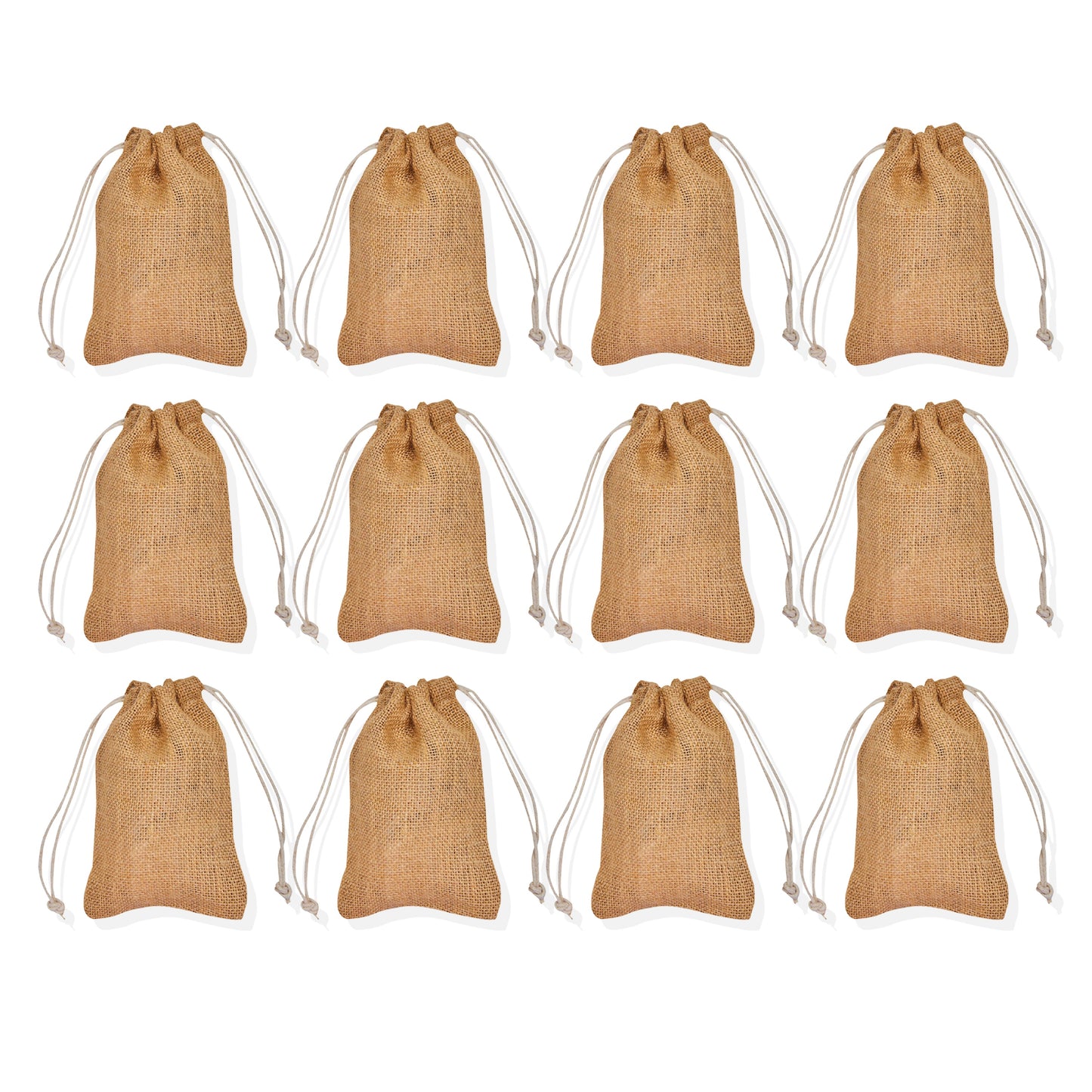 Wholesale Rustic Burlap Drawstring Gift Bags for Jewelry Gifts  (12 PCS)