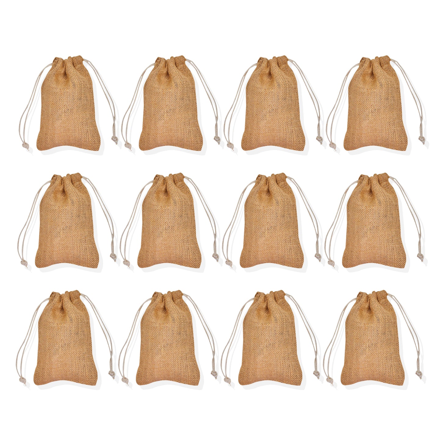 Wholesale Natural Burlap Drawstring Gift Bags for Event Gifts & Party Favours (12 PCS)