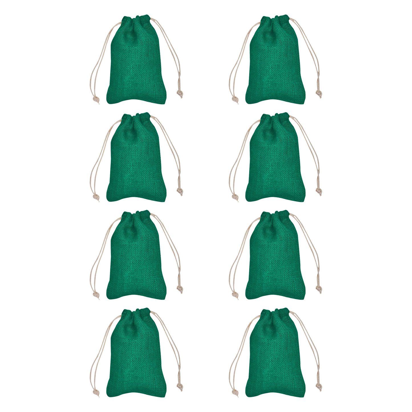 Wholesale Coloured Burlap Drawstring Jute Gift Bags for Party Favours (8 PCS)