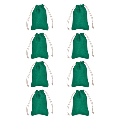 Wholesale Coloured Burlap Drawstring Jute Gift Bags for Party Favours (8 PCS)