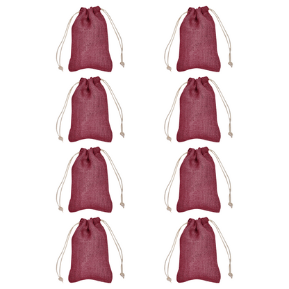 Wholesale Coloured Burlap Drawstring Gift Bags for Party Favours & Event Gifts (8 PCS)