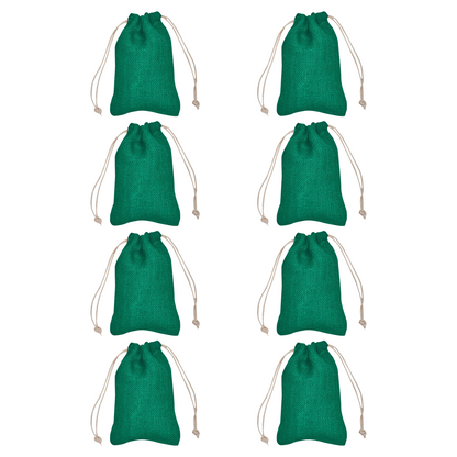 Wholesale Coloured Burlap Drawstring Gift Bags for Party Favours & Event Gifts (8 PCS)