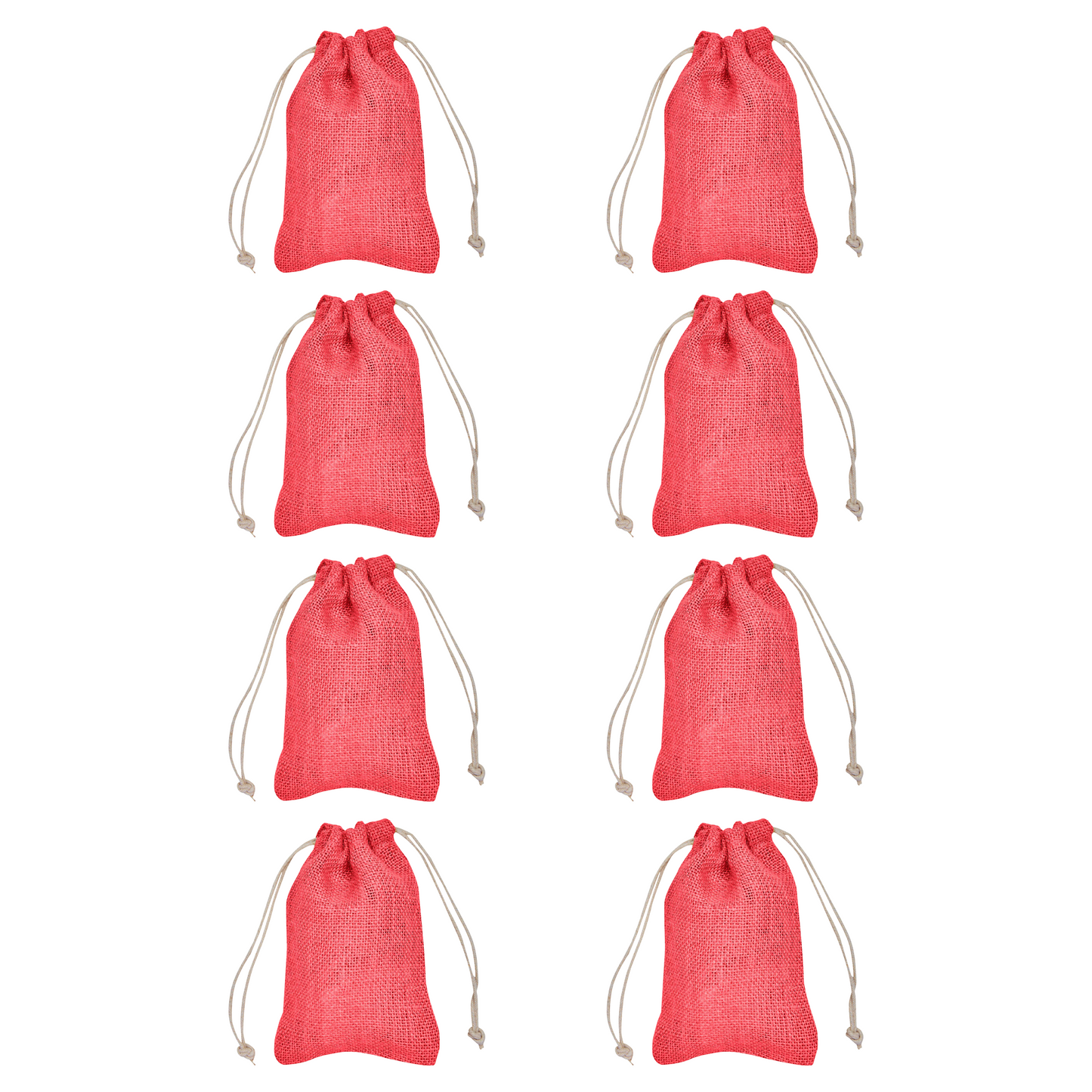 Wholesale Coloured Burlap Drawstring Gift Bags for Party Favours & Event Gifts (8 PCS)