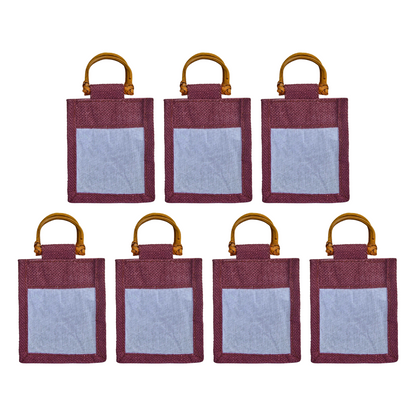 Wholesale Coloured Burlap Gift Bags for Festive Gifts & Holiday Packaging (Packs of 7)