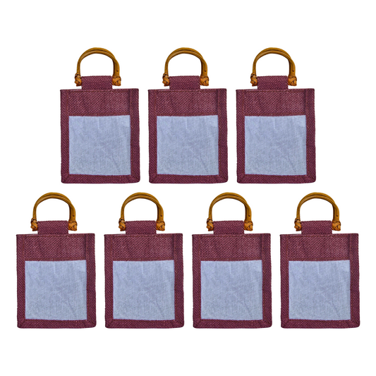 Wholesale Coloured Burlap Gift Bags for Festive Gifts & Holiday Packaging (Packs of 7)