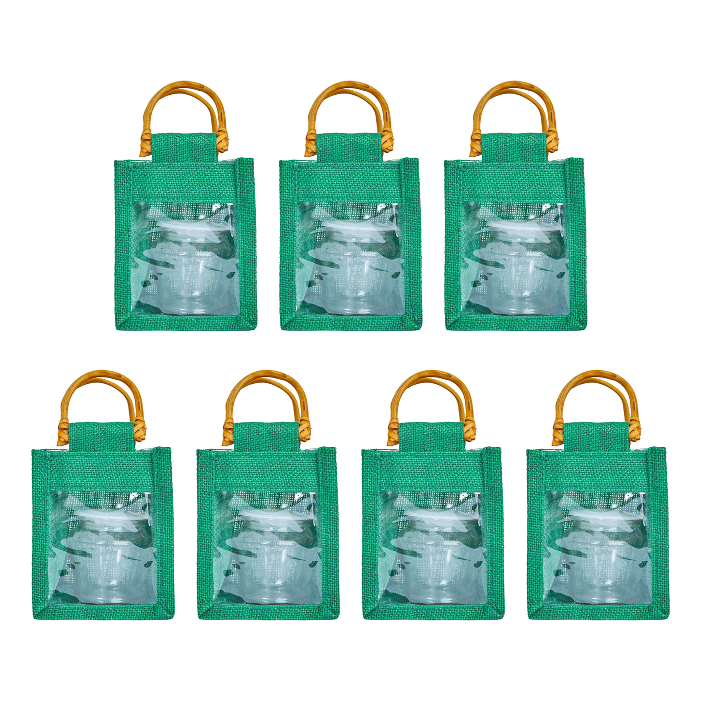 Wholesale Coloured Burlap Gift Bags for Holiday Gifts (Packs of 7)