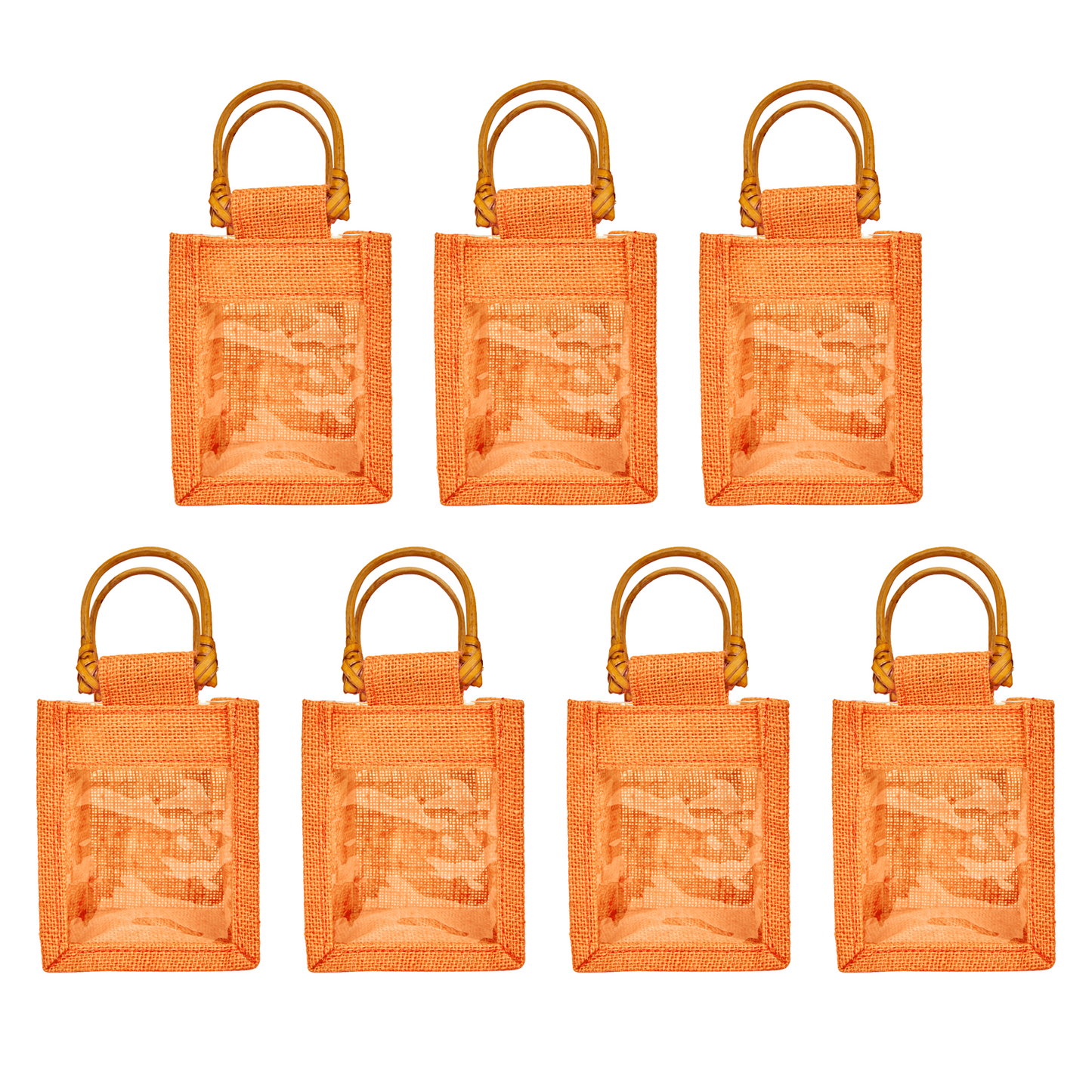 Wholesale Coloured Burlap Gift Bags for Holiday Gifts (Packs of 7)