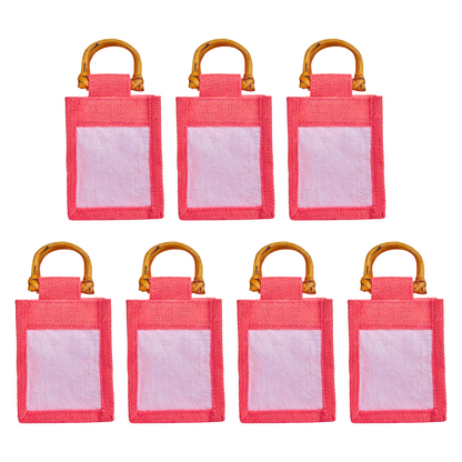 Wholesale Coloured Burlap Gift Bags for Festive Gifts & Holiday Packaging (Packs of 7)