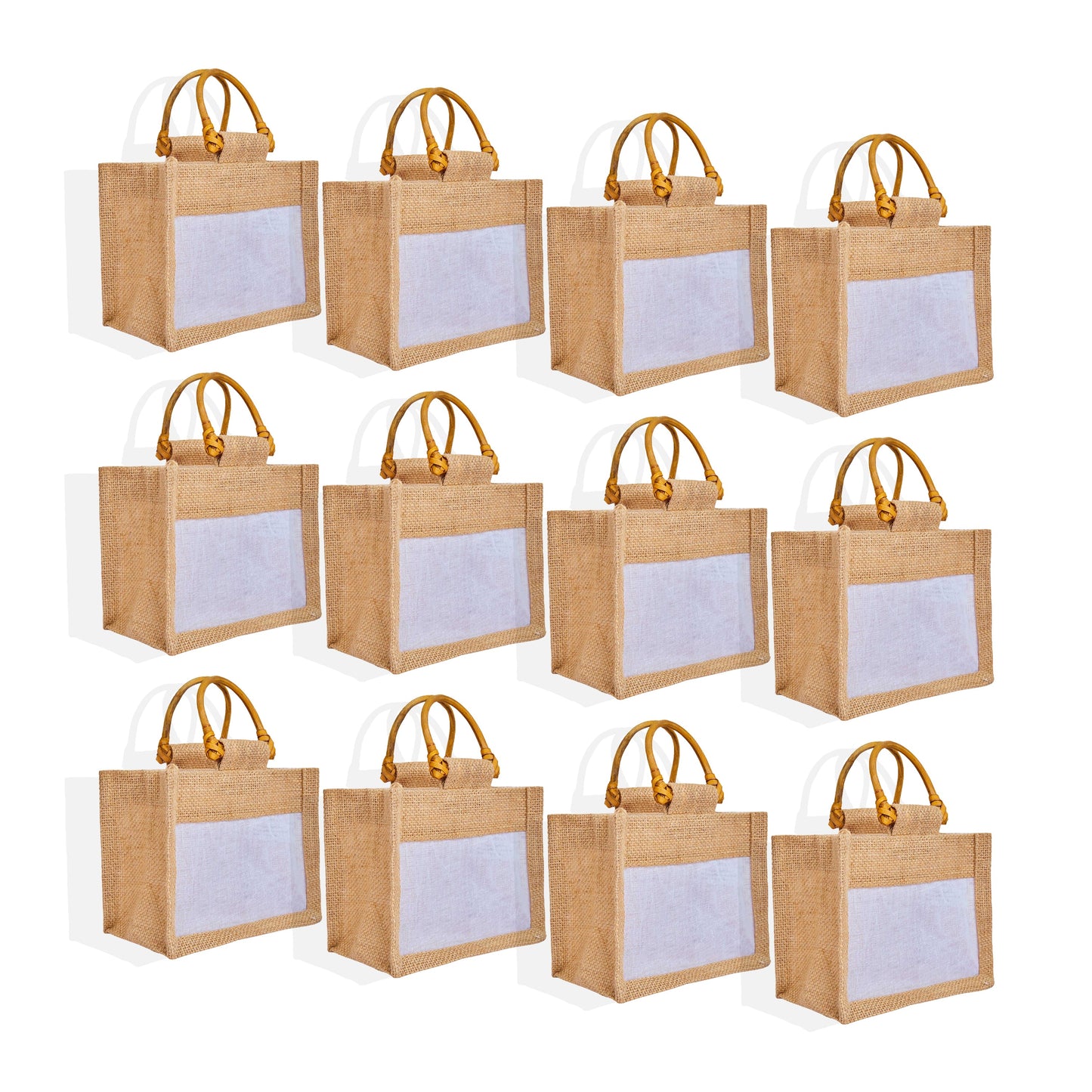 Wholesale Reusable Natural Burlap Jute Gift Bags for Wedding Favours & Hampers (Packs of 12)