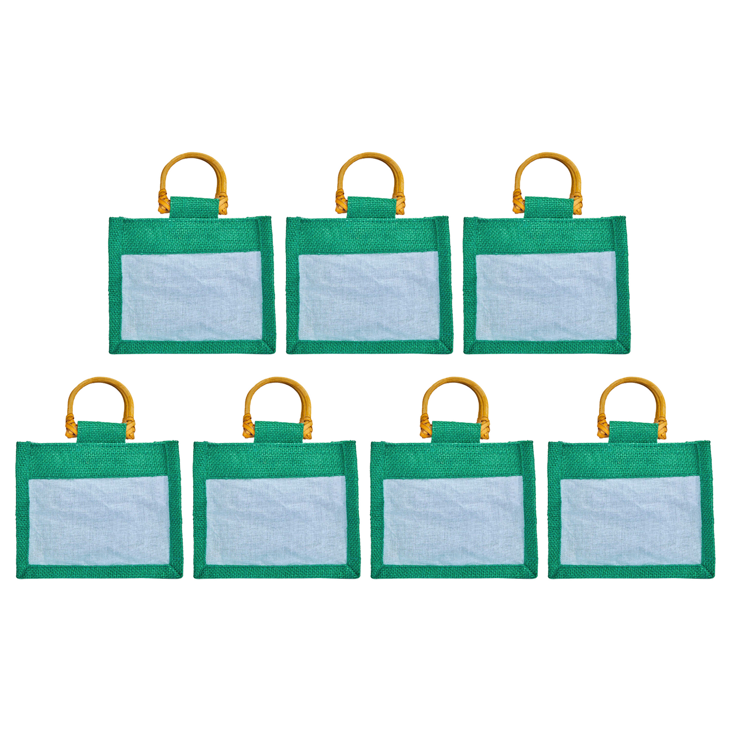 Wholesale Colourful Burlap Jute Gift Bags with Organza for Party Favours & Events (Packs of 7)
