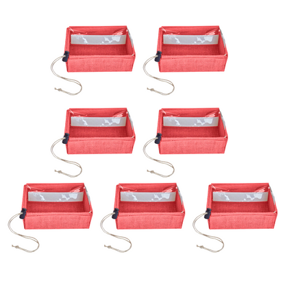 Wholesale Eco-Friendly Coloured Burlap Jute Gift Boxes with PVC Window for Events(Packs of 7)