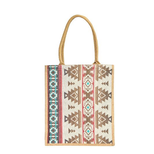 Wholesale Premium Reusable Jute Shopping with Jacquard fabric Tote Bag