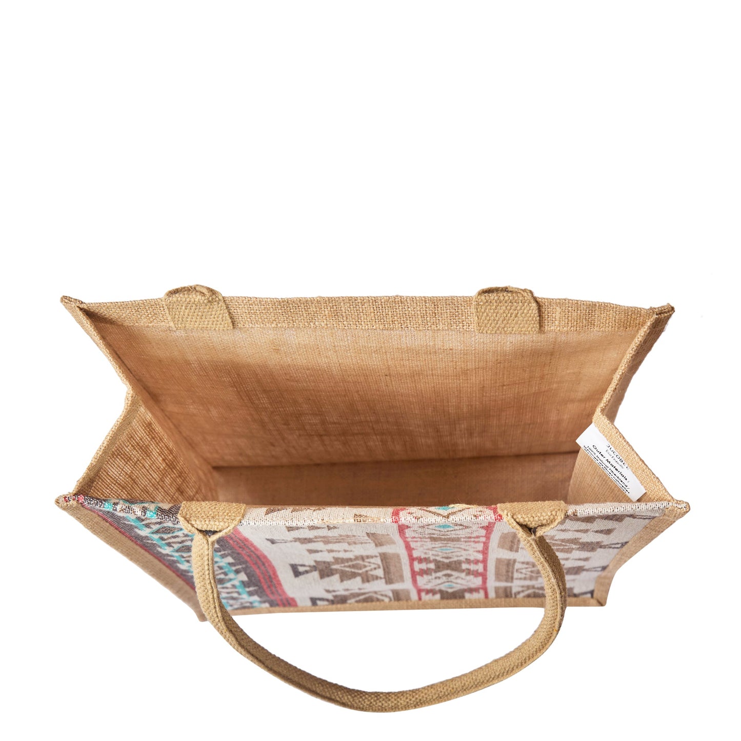 Wholesale Premium Reusable Jute Shopping with Jacquard fabric Tote Bag