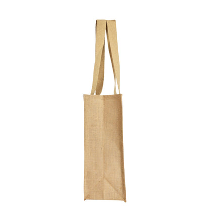 Wholesale Natural Jute with Jacquard fabric Shopping  Shoulder Tote Bag